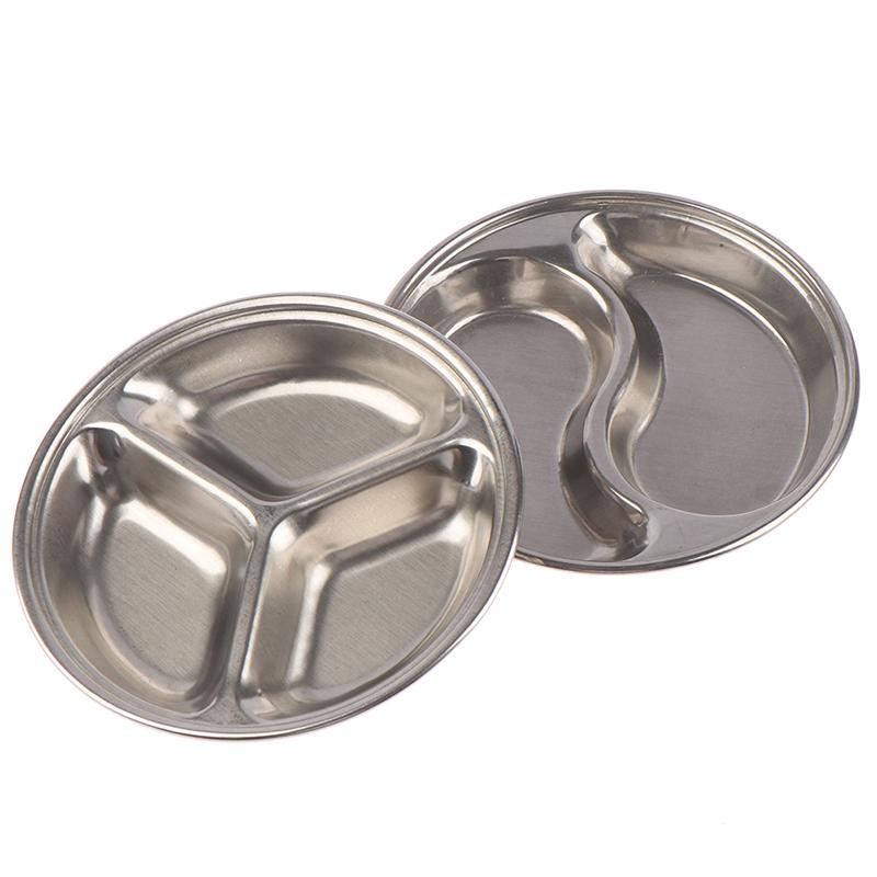 Нержавеющая сталь перец жаркое мясо соус тарелки миска отдельные суши уксус соевый соус тарелки столовые приборы еда приправа лоток 1/2/3 решетки