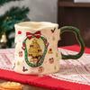Рождественский керамический набор кружек, 380 мл, праздничные кружки с рисунками снеговика/Санта-Клауса/елки, милый дизайн, идеальный рождественский подарок и посуда для напитков, 4 стиля
