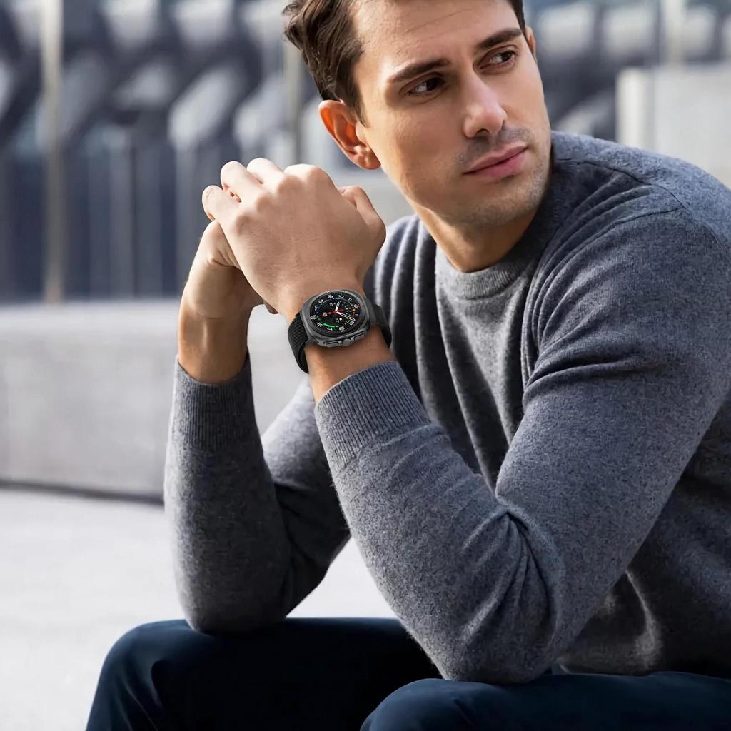 One Click Metal Band for Samsung Galaxy Watch Ultra 47mm Stainless Steel No Gaps Magnetic Bracelet Belt for Galaxy Watch 7 Ultra Replacement Strap