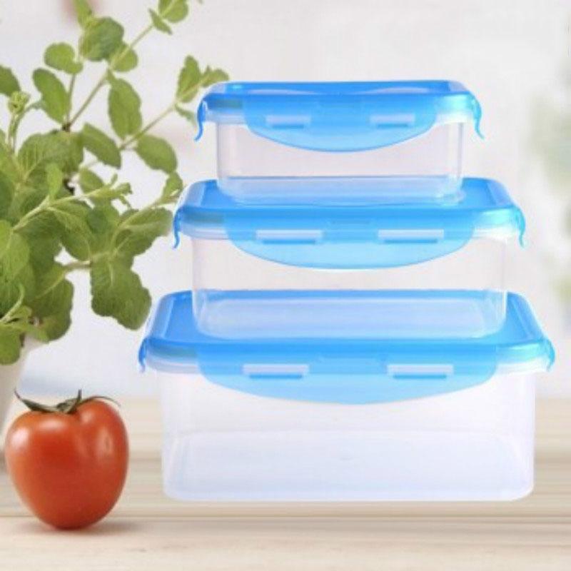 3 шт./лот кухонный контейнер соус еда коробка свежие фрукты закуски хранение здоровый пластиковый ящик ланч-бокс