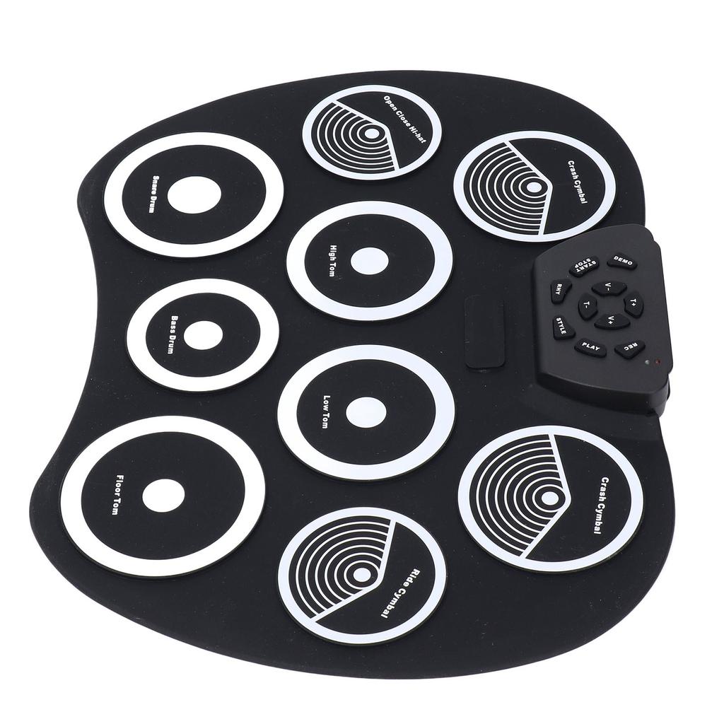 Roll Up Electric Drum Set Портативная легкая 9-пэдовая электронная ударная установка для практики