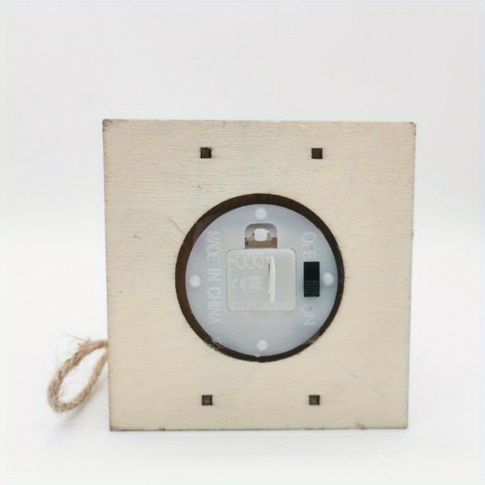 1PC Christmas Wooden Crafts Wooden Christmas Small House Cabin Lighting Ornaments Pendant Christmas Tree Decoration