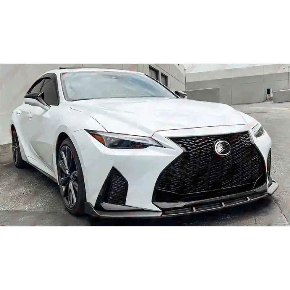 3PCS Front Bumper Lip For Lexus Is300 Is350 Is500 F-Sport 2021-2024 Spoiler Splitter Car Accessories Body Kit Glossy Black