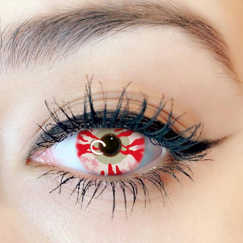 Eyeshare 1 Pair Red Vampire Cosplay Contact Lenses For Eyes Halloween Coser Eye Makeup Lenses Beauty Students