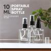 Nsb herbals Многоразовые флаконы для парфюма Прозрачные квадратные стеклянные флаконы с распылителем Для парфюмерии Эфирных масел Ароматической воды Смеси 10 мл