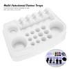 12Pcs Disposable Plastic Tattoo Cartridge Color Tray Needle Holder Stand Trays Tattoo Plate