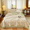 Flower Printed Summer Thin Comforter Comfortable And Breathable Queen/King Size Air-Conditioned Comforter Anti-Mite Summer Quilt