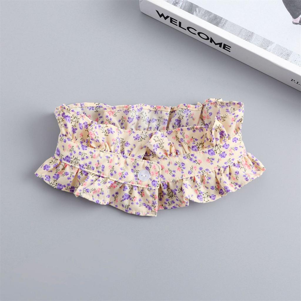 Идеальное Сочетание Женская Плиссированная Рубашка с Воланами и Стойкой Воротник Съемный Воротник Стойка Декоративный Воротник-жабо Чокер Аксессуар для Одежды