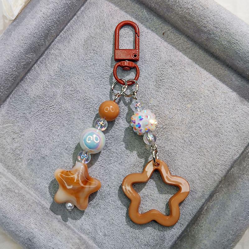 Полый акриловый Y2K пентаграмма звезда кулон брелок милый брелок подвеска для ключей автомобильный брелок держатель для ключей сумочка шнурок аксессуары