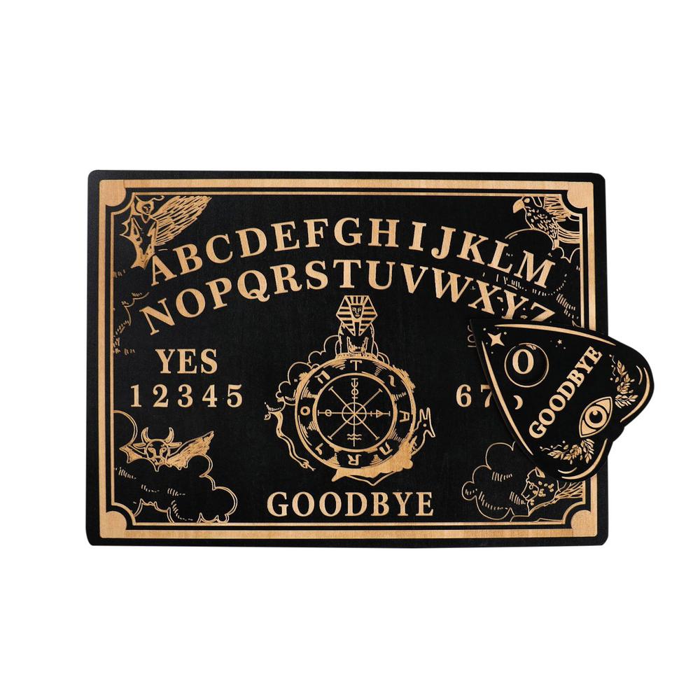 12-дюймовая доска Уиджи Деревянная доска-маятник для гадания Гравированная магическая доска Комплект доски-маятника с изображением солнца Ведьмины принадлежности для алтаря Викканские принадлежности для алтаря