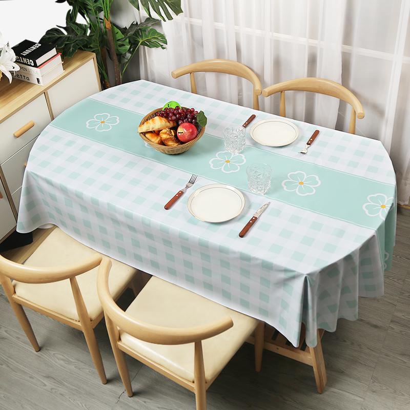 Овальная скатерть водонепроницаемая маслостойкая ПВХ крышка стола чехол декоративный обеденный стол кофейня свадебный декор красивая крышка стола
