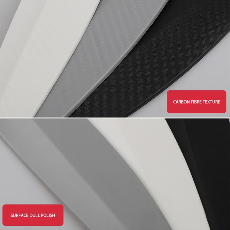 2 шт., защитная полоса для переднего и заднего бампера автомобиля, резиновая наклейка от царапин, черно-белая карбоновая универсальная клейкая лента для губ