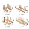 JOUDOO Bamboo and Wooden Dish Stand, Cutting Board Stand, Dish Drainer, Kitchen Multifunctional Storage Shelf for Cups, CDs, Books, Detachable, Assemb