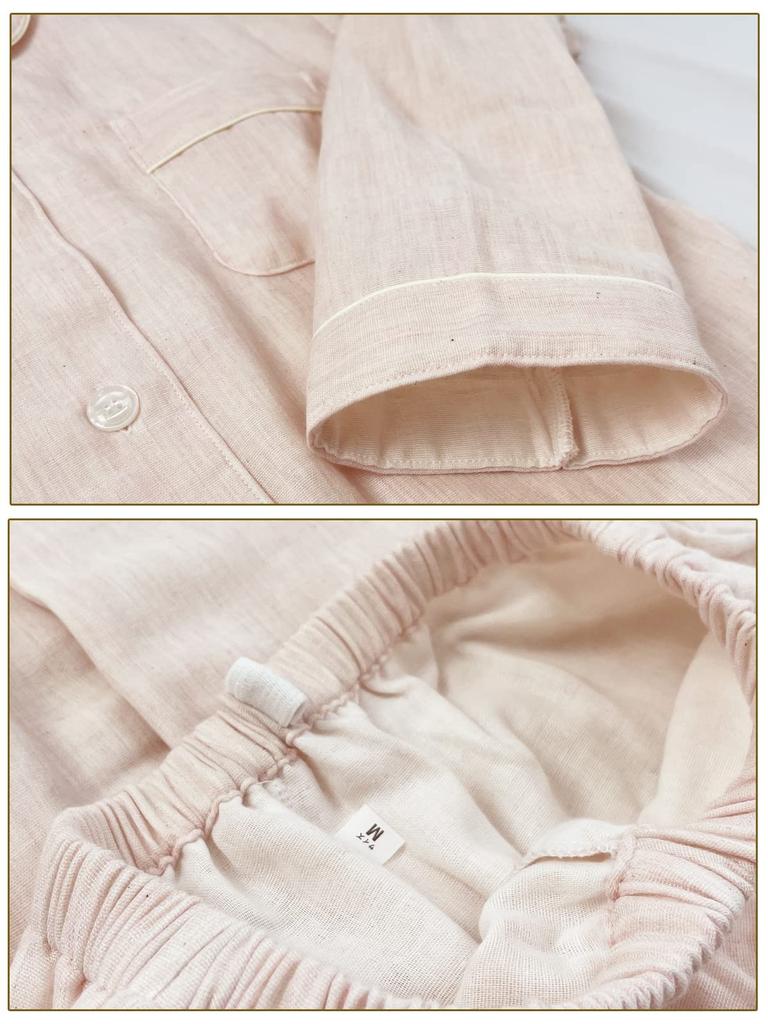 Kaitak Family Suimin Care Ботаническая марля Сделано в Японии Длинные цельные размеры 3L Женская трехслойная пижама, Япония, 100% хлопок, Рукав, Цвет, Весна, Осень,