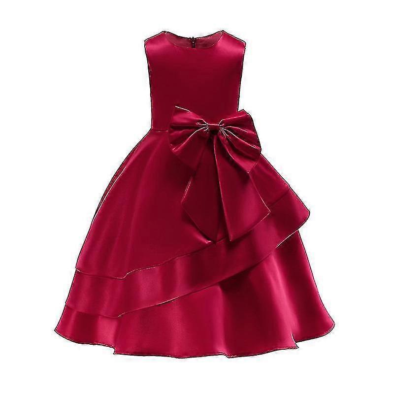 Girls Swing Dress Wedding Flower Kids Evening Party Elegant Princess Gown