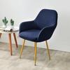 European-Style Universal Leather Dining Chair Cover with Curved Backrest, Thickened Design, and Household Stool Compatibility