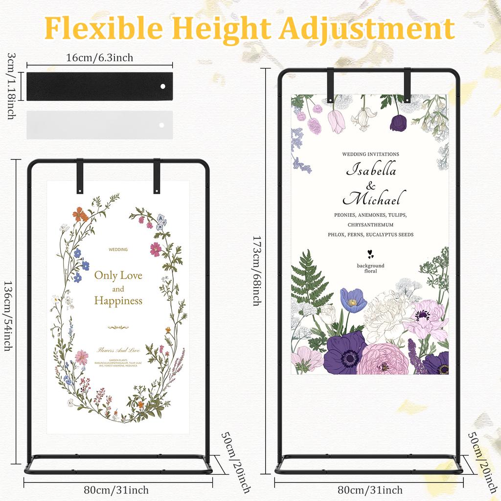 Свадебная арка, подставка для приветственной таблички, держатель для таблички "Добро пожаловать на нашу свадьбу", металлическая напольная подставка для схемы, мольберт для демонстрации постера