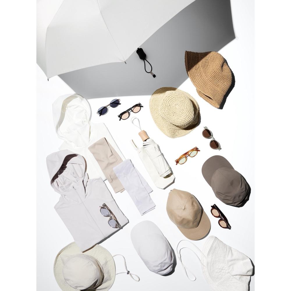 Uniqlo Зонт с защитой от ультрафиолета, Япония, компактный, с теплозащитным покрытием, спицы 55 см