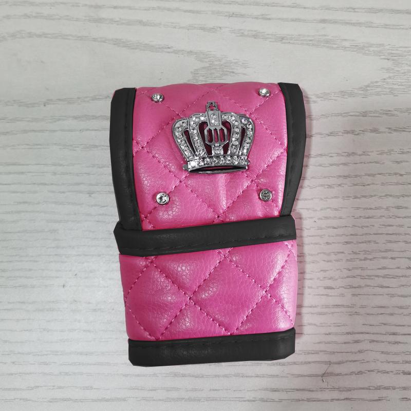 Модная Алмазная Корона с кристаллами, накладка на ремень безопасности автомобиля, стразы, кожаный чехол для рычага переключения передач, комплект ручного тормоза, аксессуары для салона автомобиля