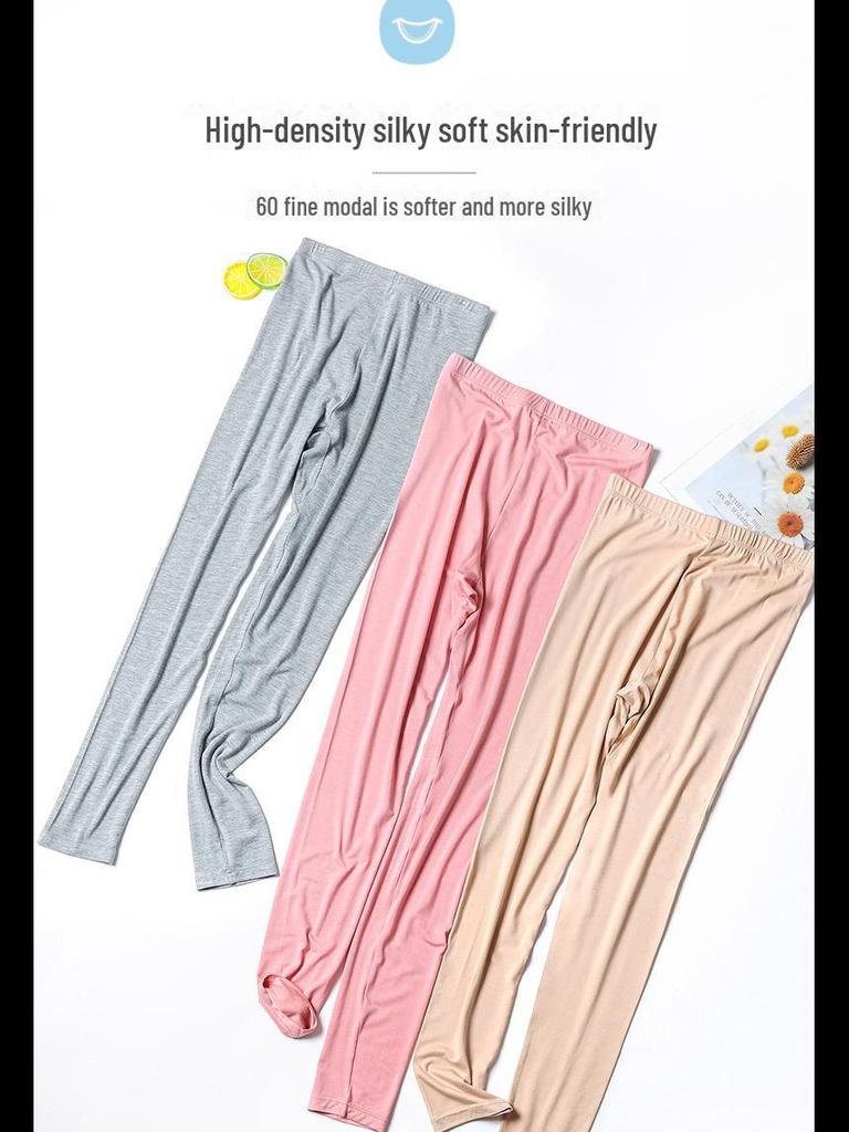 Autumn Elastic Modal Slim-fit Women's Base Pants for Elderly