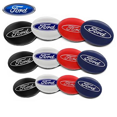 Автонаклейка Ford 4 шт. Логотип Ford 56 мм 60 мм 65 мм Наклейки на центральные колпачки ступиц колес автомобиля Наклейка для Fiesta Mondeo Explorer Focus Mondeo Es