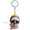 Cartoon Plush Helmet Duck Keychains for Car Key Handbag Pendant Key Chains Fashionable Keychain Cute Key Ring Small Gift