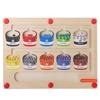 Children'S Wooden Color Classification Magnetic Counting Beads Shift Magnetic Pen Early Education Educational Toys