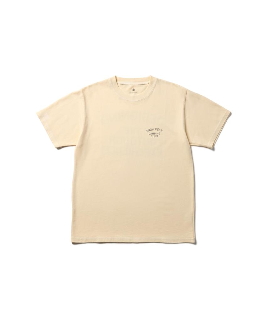 Snow Peak Recycled Cotton Dyed SPC Size XL Light Beige Perfect for and Outdoor Activities T-Shirt TS-25SU202 Festivals, Camping,