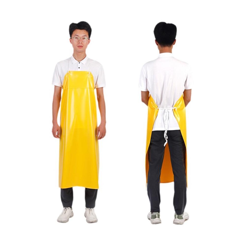 Anti-fouling Waterproof Apron Professional Adjustable Elastic Tie Neck Apron Labor Protection Multi-functional Wash Shop Bib