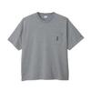 Short Round Graphic Short Sleeve Pocket Oxford Gray [Champion] T-Shirt, Sleeve, Neck, 100% Cotton, Embroidery, Print, T-Shirt, Men's Casual, C3-Z327,