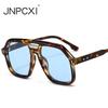 New Retro Double Bridges Pilot Women Blue Candy Color Sunglasses Shades UV400 Fashion Trending Rivets Men Sun Glasses