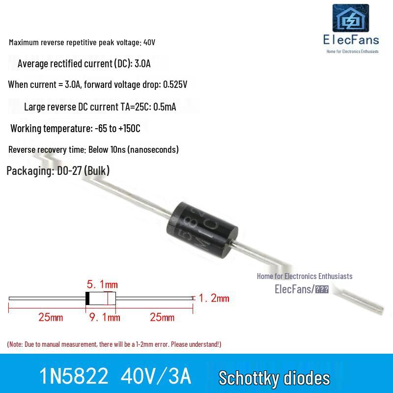 Plug-in Diode Switch/Rectifiers 1N4007, 5408, 1N5819, 1N4148, 5822, 6A10, 10A10