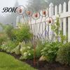 Garden Stake for Bells Rustic Metal with Bells, Decorative Wind Chime, Weather Landscaping Stakes Resistant Yard Art Ornament Outdoor Lawn Patio