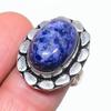 Natural Lapis Lazuli Gemstone 925 Sterling Silver Jewelry Ring Size 7.5 t0P33