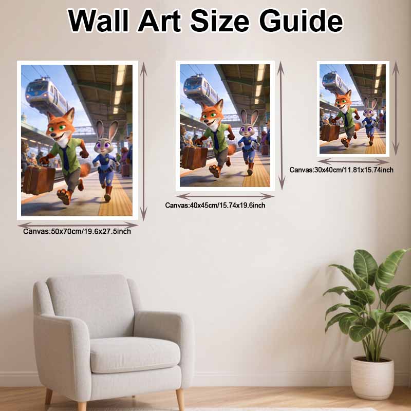 Disney Diamond Art Painting Kit 5D Diamond Painting Zootopia Fox Judy Hopps Gemstone Crystal Art Paint Diamond Home Wall Decor