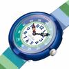 Kids Watch STRIPY GREEN FBNP226 [Flick Flak]