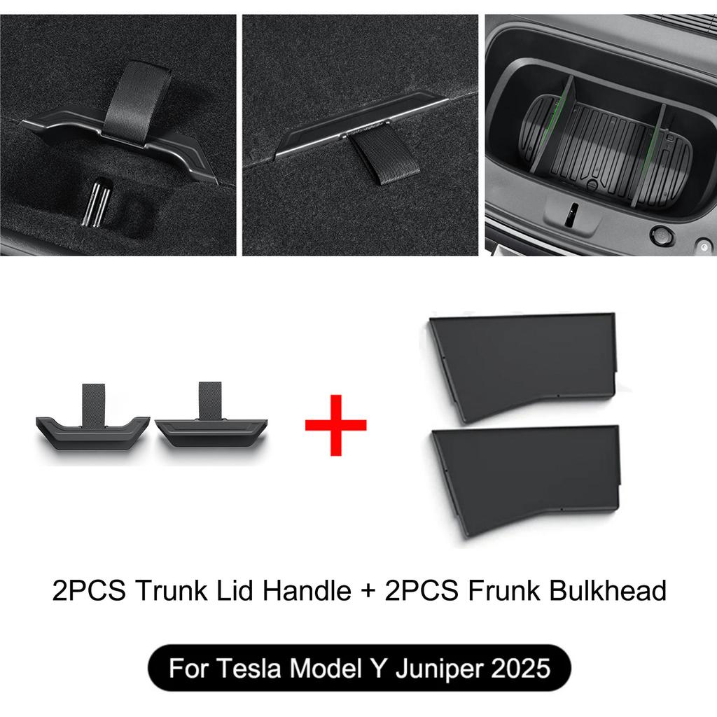 For Tesla Model Y Juniper Front Trunk Cover Roller Curtain Trunk Partition Organizer Divider Baffle Cargo Cover Protector Board