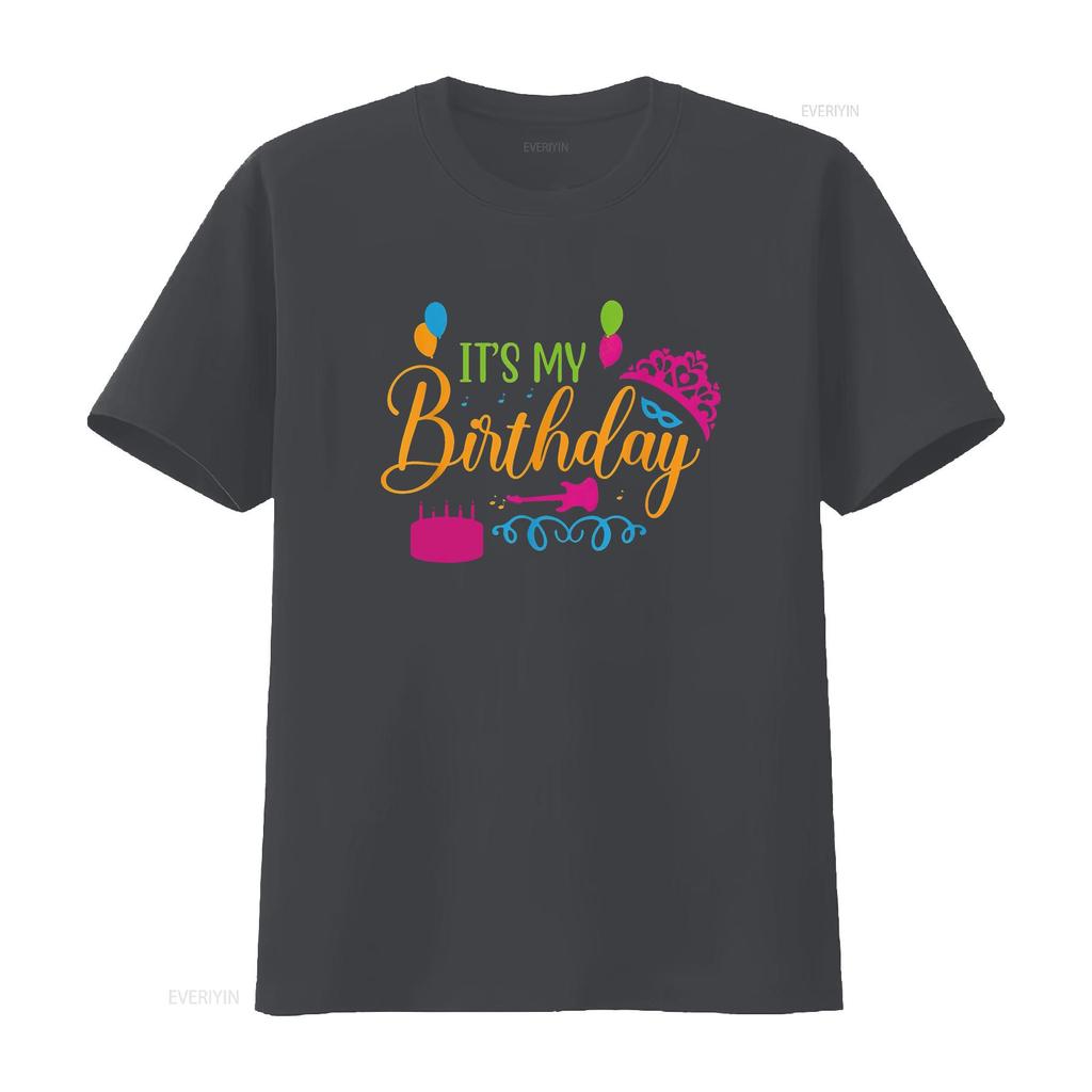Женская футболка It s My Birthday Happy винтажная стираная мужская дышащая с принтом мягкая эластичная удобная немного