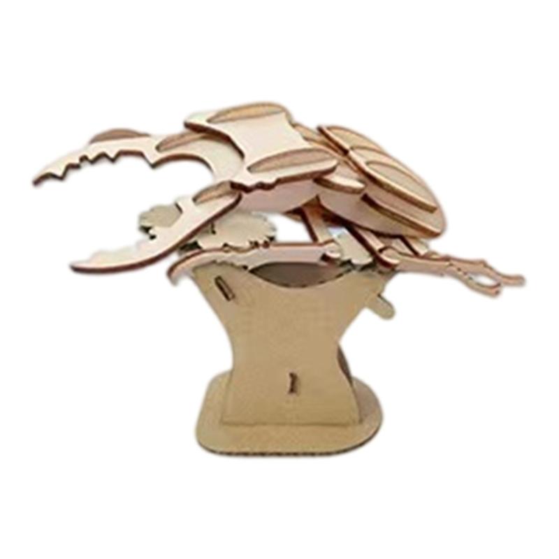 Деревянный 3D-пазл Модель насекомого Разобранный Набор блоков-пазлов для детей и коллекционеров Обучающая игрушка для раннего обучения