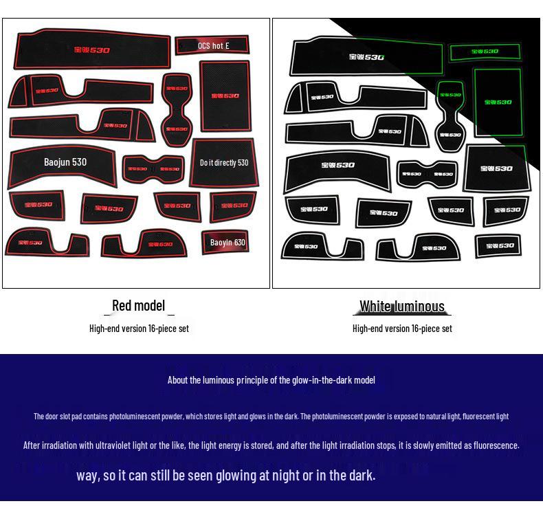 Baojun 530 (2018-2019) Door Groove Mat Non-Slip Interior Decoration Pad