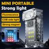Multifunctional Mini EDC Keychain Light USB Rechargeable Magnetic Torch Lamp UV Detection Flashlight Outdoor Portable Work Light