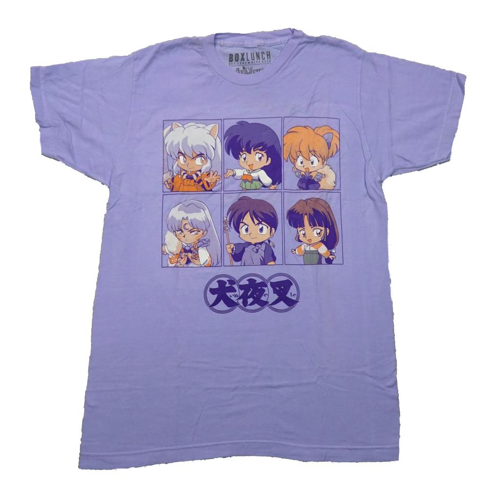 InuYasha New Adult T-Shirt Main Cast Chibi Character Boxes