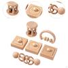 6 Pieces Wooden Baby Toys Educational Rattle for Kids Boys Girls