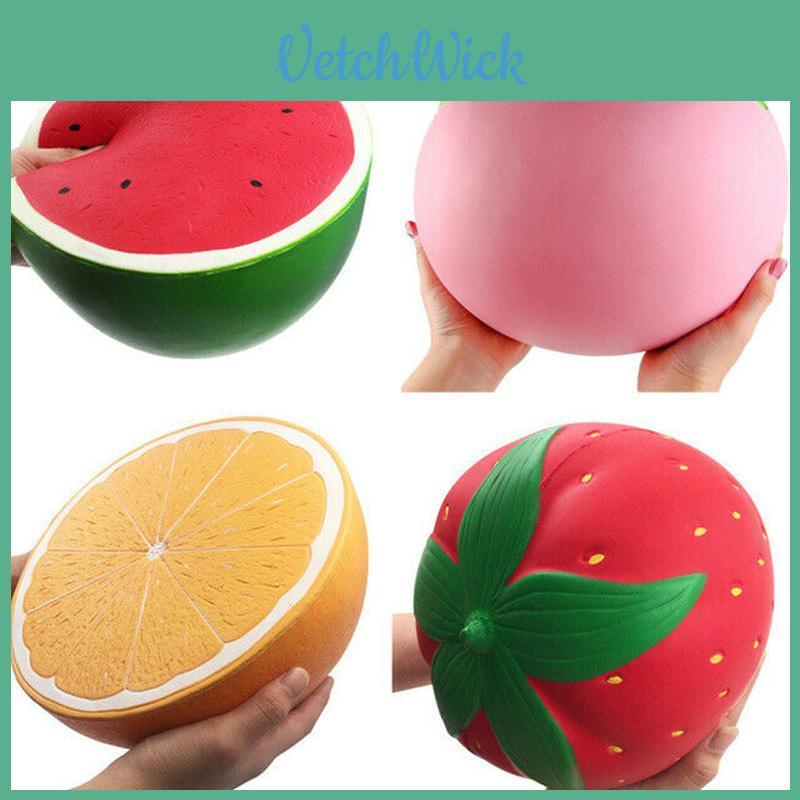 Giant Soft Squishy Watermelon Orange Strawberry Peach Slow Rising Toy For Kids