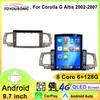 9 Inch Car Stereo Radio 2Din Android 12 For Toyota Corolla G Alitis 9 E120 2003 2004- 2007 Autoradio Multimedia IPS QLED Carplay