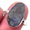 Natural Labradorite Gemstone Handmade 925 Solid Sterling Silver Ring Size 8 J5u51