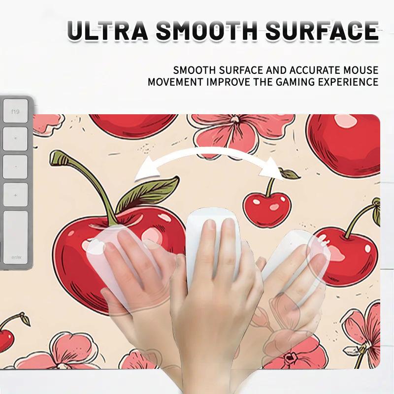 1PC cherry flower Oversized Mouse Pad - Non-Slip Rubber Base Perfect for Office School Esports Home Decor Desk Mat 238A