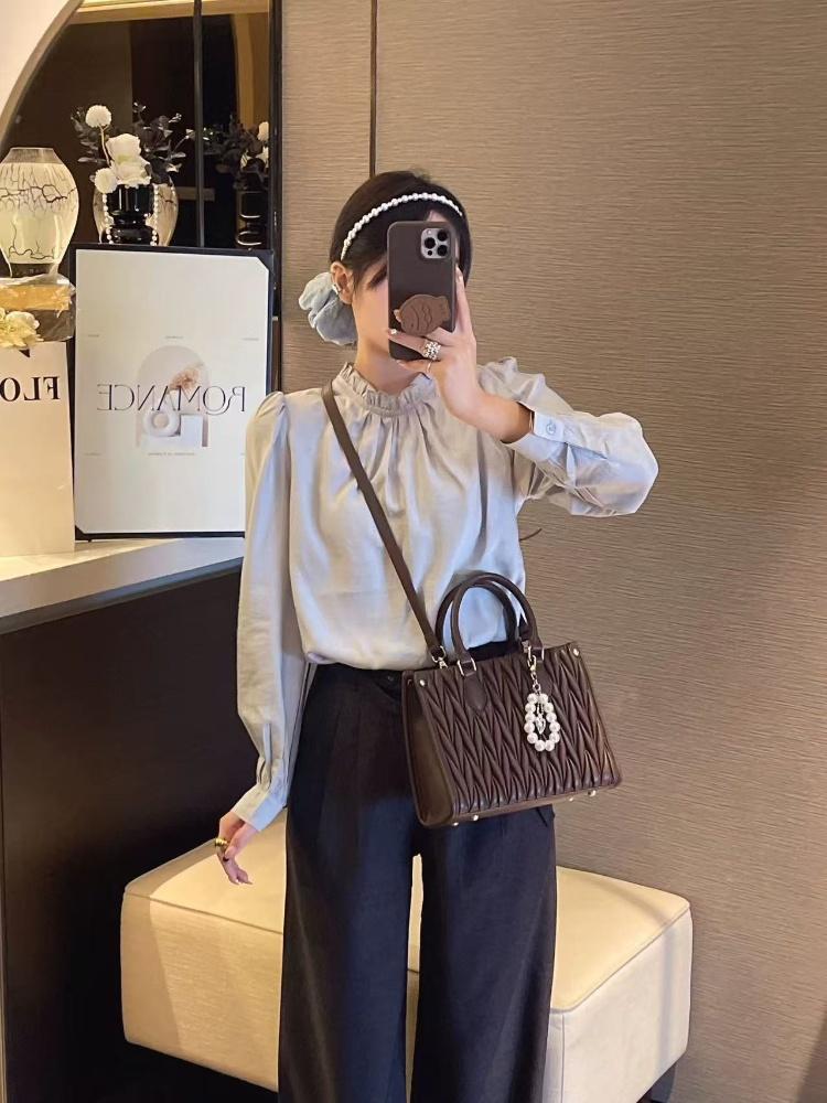 High Texture Leather Embossed Design Women's Handbag High Quality New Versatile Crossbody Bag Pleated Underarm Shoulder Bags