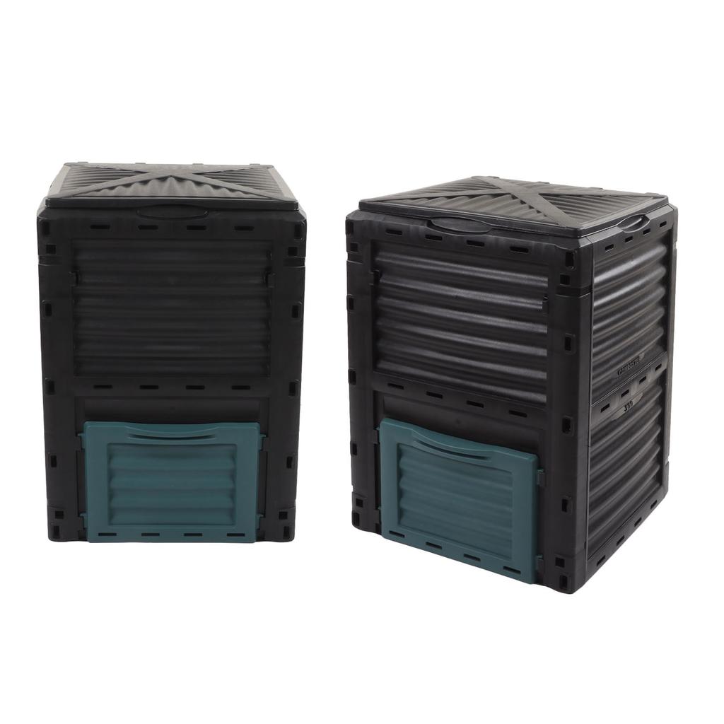 Контейнер для компоста Компостер емкостью 300 л с откидной верхней крышкой и вентиляционным отверстием для кухонного сада