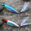 5Pcs Jigs Fishing Lures Sinking Metal Spoons Micro Jigging Bait with Free Plastic Tackle Box